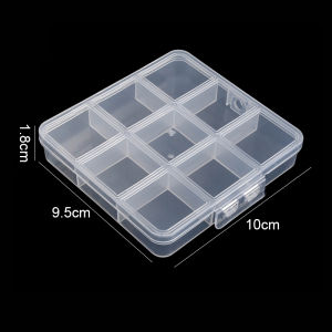 Plastic Clear Organizer Box Bead Storage Containers with Adjustable Dividers for Craft Jewelry Fishing Tackles Parts Storage