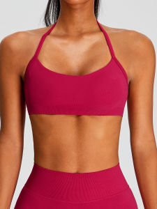 QYUED | Seamless Thin Strap Neck-support Breathable Yoga Sports Bra