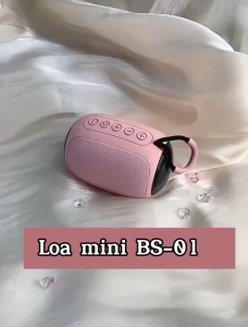 Loa Nghe Nhạc Bluetooth BS-01 Không Dây Kèm Đèn LED Nhiều Màu Âm Bass Hay Quai Xách Tiện Lợi