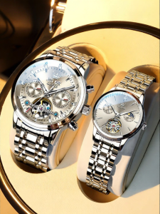 OLEVS | Lovers Mechanical Watch with Hollow Design and Luminous Feature