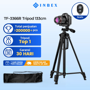 INBEX TF-3366 133CM Tripod+Bluetooth Remote/for Photography Kamera cellphone DSLR