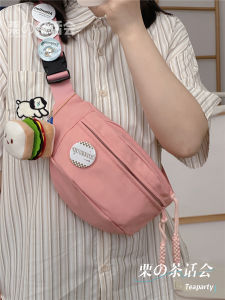 Red Niche Style Cycling Sports Chest Bag Female Minimalist All-Match Waist Bag Japanese Style Ins Style Casual Messenger Bag Small Bag