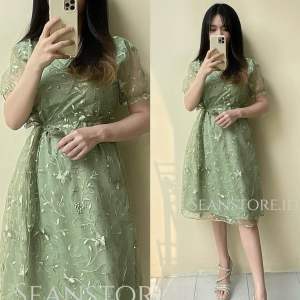 Dress Pesta wanita Populer 레니 Dress Brukat Tile Lapis Jersey Korea tebal Wanita Casual | Dress Bridemaids Seragam | Acara Natal Promnight Kondangan Birthday Party Boat Neck | Mewah Korean Look