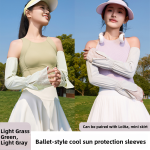 MiiOW | Catwoman Butterfly Knot Lace Ice Sleeve Womens Sun Protection 2025 New Style Breathable Outdoor Nylon Sleeve Gloves