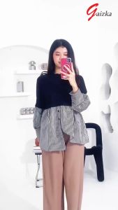 RIZUKA BLOUSE - Ukuran S M L XL XXL 3XL 5L - Atasan Wanita Jumbo - Blouse Jumbo - Kemeja Wanita