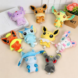 Takara Tomy | Eevee Vaporeon Umbreon Jolteon Sylveon Flareon Pokemon Plush Dolls Small Pendant Keychain Stuffed Toys Backpack Decorations Gift