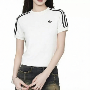 adidas | New Pink Slim Short-style Womens T-shirt