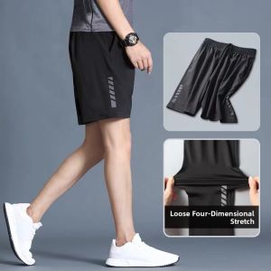 New 2025 Mens Casual Shorts Loose Fit Outdoor Quick Dry Summer Sport Fitness Low Waist Straight Leg Pants mid Waist Shorts