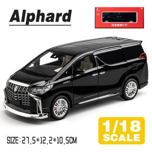 LEO 1:18 Toyota Alphard Diecast โมเดล รถอัลลอยด์รถยนต์ของเล่นคอลเลกชันของขวัญสําหรับเด็กชายสาว ของเล่นเด็ก