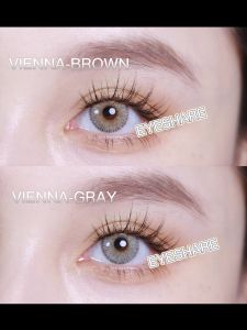 【COD】Softlens 1Pasang VIENNA Seri Soflen gray Contact Lens Korea Normal Soflens Bigeyes 14.5 MM blue brown
