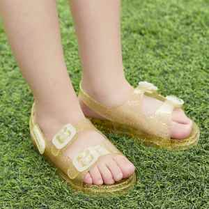 Waterproof Plastic Jelly Sandals for Boys And Girls Childrens Summer Slip-On Shoes Anti-Slip Playwater Wading Shoes