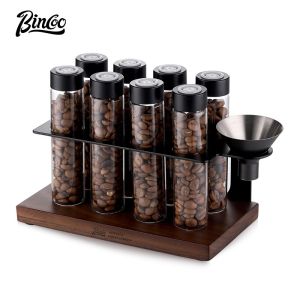 BINCOO Coffee Sealed Jar Transparent Storage Canister One-way Exhaust Valve Portable Storage Bottle