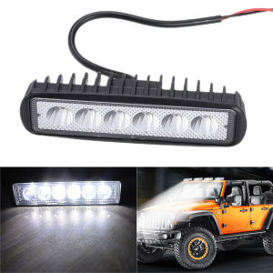 6Led Work Light Bar for Motorcycle LED Lens Spot Headlights 6000k White Super Bright Motorbike SUV ATV Off-road Driving Lamp