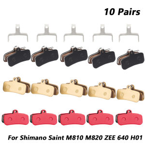 ZTTO | 10Pairs Resin/Ceramic/Full Metal Bike Disc Brake Pads For Saint M810M820 ZEE 640 H01 MTB Hydraulic Brake Pad Bicycle Brake Parts