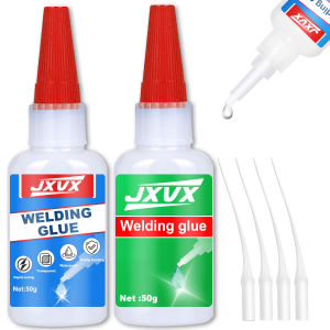 5PCS Welding Glue High Strength Oily Repair Glue Quick-drying Liquid Sealer Universal Strong Waterproof Welding Sealant For Caremic Plastic Crafts Jewelry Toys Shoes With precision dispenser.