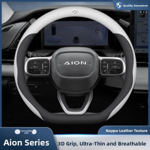 GAC Aion Steering Wheel Cover Y plus Aion S plus Stylish 580 Allure 580 Aion V LX Genuine Leather Wrap Sporty All-Season Fit
