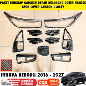 Paket Lengkap All New Innova Reborn 2016 2024 2025 2026 2027 Garnish Depan Belakang Outer Handle Tank Cover Carbon Glossy