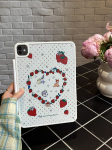 Cartoon Rabbit Design iPad Protection Cover Hard Shell Case for Air6/7 Pro11 without Lid 10 Gen 10.9 Inches Bend-Resistant 10 Gen 10.2 Inches 12.9 Tablet Case Magnetic Pen Air4