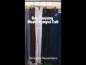Seragam Nusantara - Rok panjang sekolah SMA rempel full Hight Twist warna Abu-abu hitam coklat putih