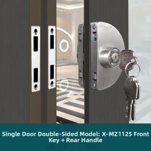 Stainless Steel 304 Frame Wood Door Glass Lock