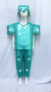 Halloween minecraft Diamond Armor cosplay Game Same Role Performance Wear My World