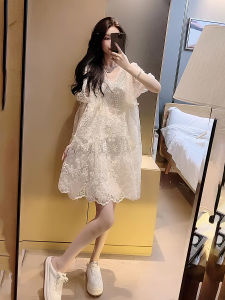 Korean Style Heavy Duty Beaded Lace Embroidered Princess Dress