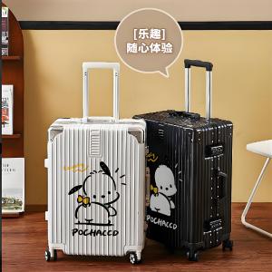 Large Capacity Aluminum Frame Luggage Suitcase Cartoon Check-In Bag Male Female Dormitory Residency Wheel Suit for Travel