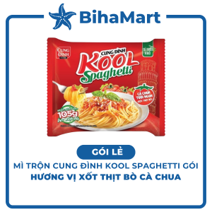 [GÓI LẺ] - AFOTECH - Mì trộn Cung Đình Kool Spaghetti gói Xốt thịt bò cà chua Mì ý sốt bò bằm Cung Đình Kool (105g/gói)