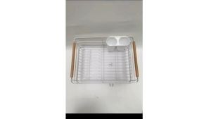 White Stainless Steel Dish Rack – Durable Kitchen Plate Organizer | Rak Pinggan Keluli Tahan Karat Warna Putih