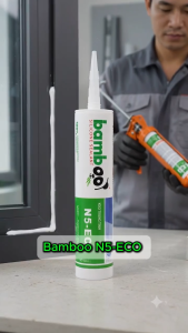 Keo Silicone Trung Tính Không Mùi Bamboo N5-ECO 300ml – Trám Khe Kính Nhôm Khung Cửa