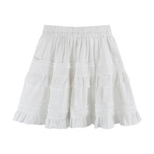 Sweet Ballet Style White Lotus Leaf Border Light Skirt Female Spring & Fall Small Cake Pettiskirt Short Skirt