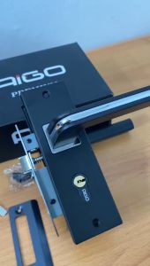 HANDLE PINTU RUMAH KECIL 1 SET KOTAK HITAM DOFF MINIMALIS APS-01