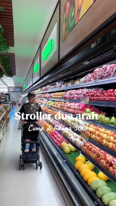 BEIGE Stroller Baby Stroller Lipat Traveling Bisa Masuk Cabin Stoler Bayi Multifungsi Duduk