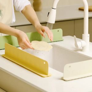 Silicone Sink Splash Guard with Suction Cups Water Barrier for Kitchen Lab Dishwashing Basins