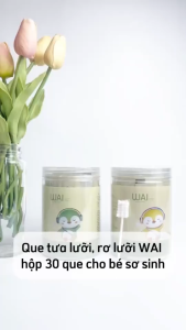 Que rơ lưỡi cho bé từ 0 - 12 tháng tuổi chất liệu an toàn bông kháng khuẩn an toàn cho lưỡi trẻ nhỏ