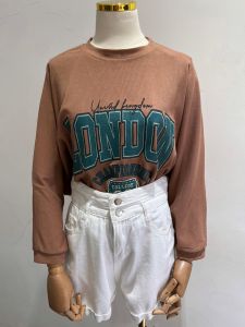 Kaos Oversize Wanita Batwing London Knit Corduroy