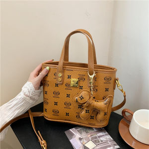 Fashionable Printed Bucket Bag Womens Crossbody Shoulder Bag Vegetable Basket Design Spring Summer New Style Handbag