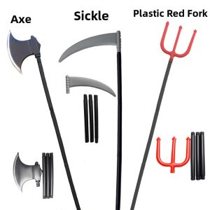 HUANLEPAIDUI | Halloween Plastic Prop Axe Sickle Large