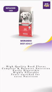 Morando Professional Adult Dry Dog Food – Beef Flavor (1kg Bag)