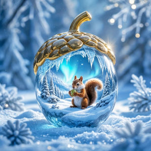 Huacan Diamond Painting Squirrel Wintwer Diamond Mosaic Animal Landscape Full Picture Of Rhinestones