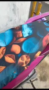 Sarung Jok Cover Jok Motor Premium Quality Anti cakar kucing waterproof Motif Printing CV02 Island