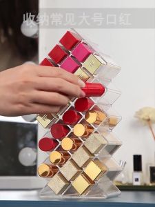 【Local Warehouse】16 Grids Cosmetic Lipstick Jewelry Box Case Lipstick Storage Box Acrylic Makeup Organizer Storage Case HSQ-Acrylic-Lipstick-Holder