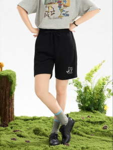 Gbiaior | Cartoon Print Loose Versatile Drawstring Five-Division Pants