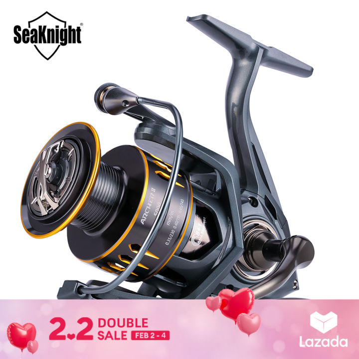 SeaKnight Brand ARCHER2 Series Fishing Reel 5.2:1 4.9:1 MAX Drag Power  28lbs Aluminum Spool Fish Alarm Spinning Reel 2000-6000