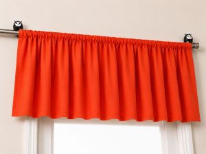 Mariyaamandas set of orange curtain for door window sink and valancer.6ft 7ft
