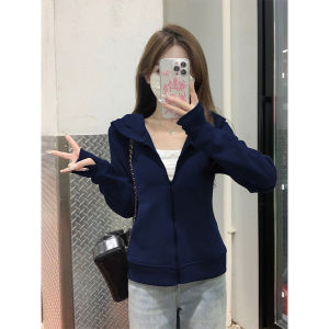 SUHUIQIAN | Slim Fit Hooded Zip-Up Blazer