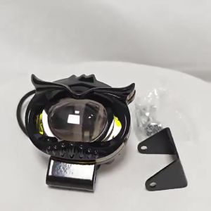 2PCS Motorcycle Mini Driving Single Eye Owl Light Led Wing Yellow Light Waterproof 40W With Switch