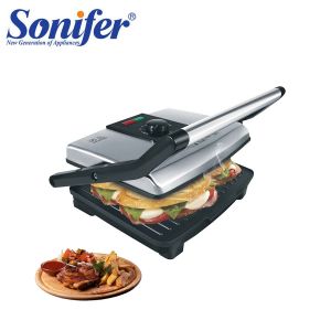 Sonifer Multifunction Electric Grill & Panini Press Sandwich Maker Non Stick Electric Frying Pan Fit Any Type or Size of Food Cool touch & Stainless Housing