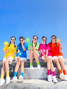 (Lớn) Tất Vớ dài đủ sắc màu Nam Nữ vải Cotton dày êm chân xinh xắn mang đi chơi hội nhóm