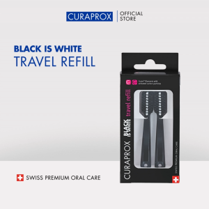 Black Is White Travel Refill Toothbrush Heads 2 pcs
